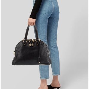 YVES SAINT LAURENT MUSE LEATHER TOTE